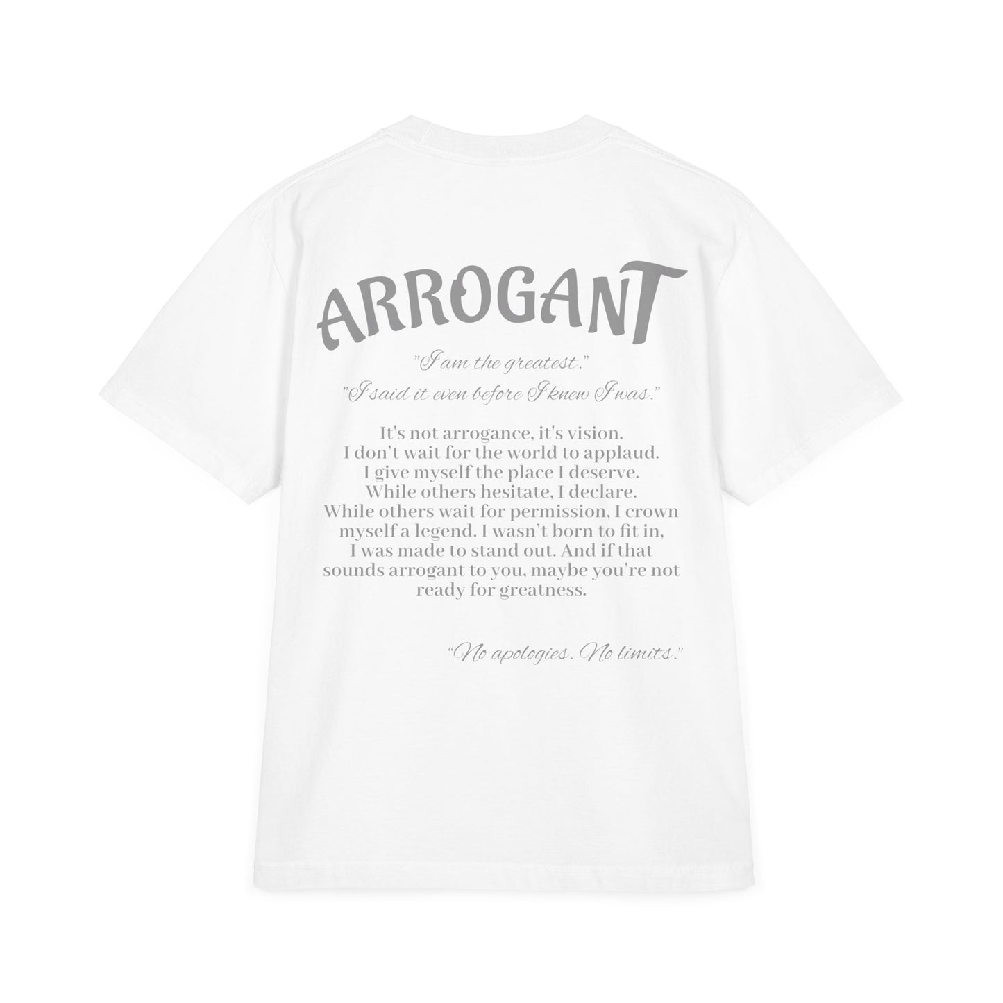 "Arrogant" - Casual Streetwear, Graphic Tee, Summer