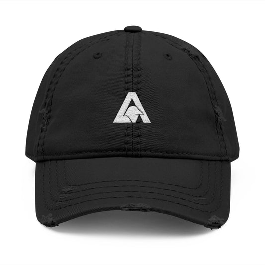 Distressed Dad Hat with Embroidery - Casual Vintage Cap