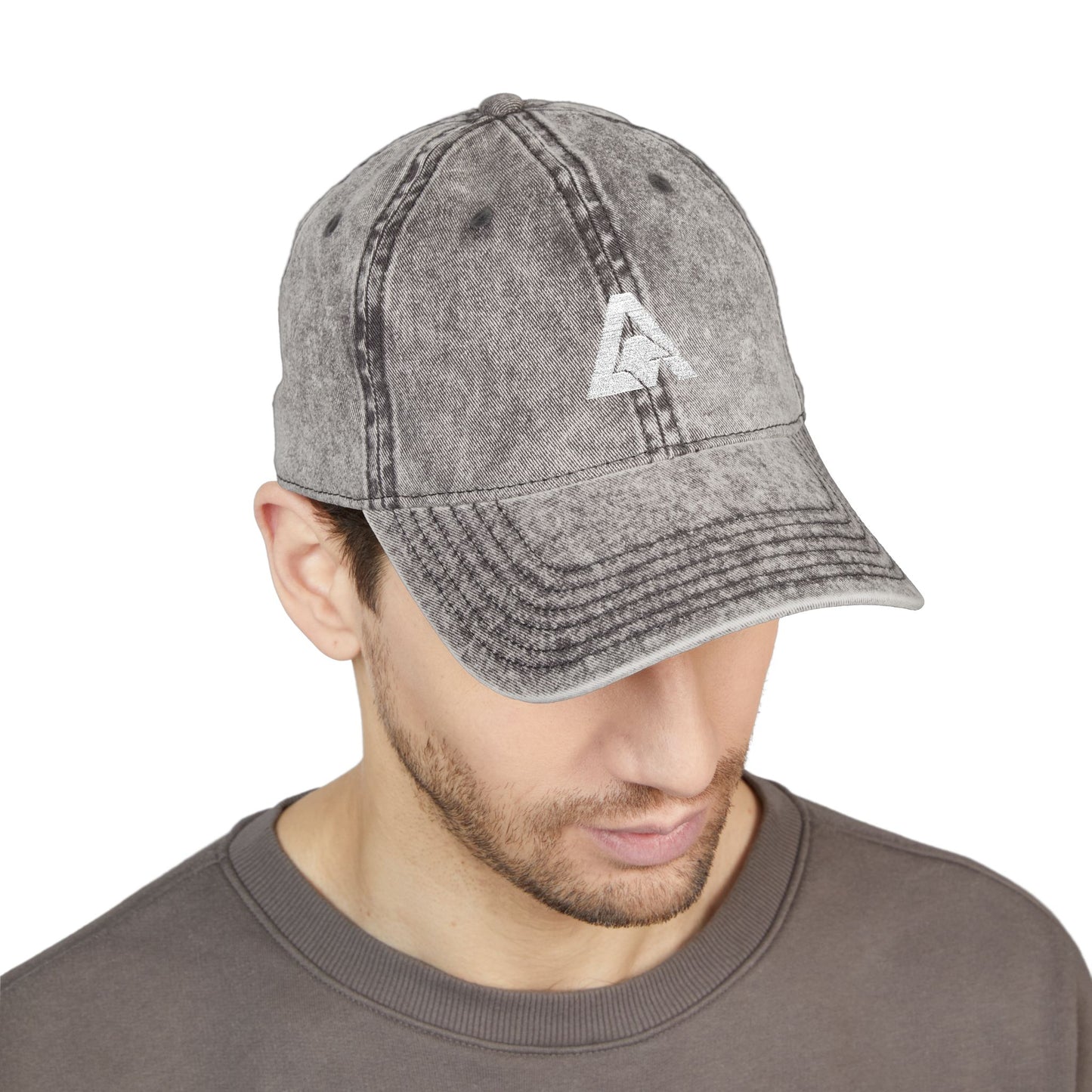 Vintage Embroidered Cap - Classic Style Gray Hat