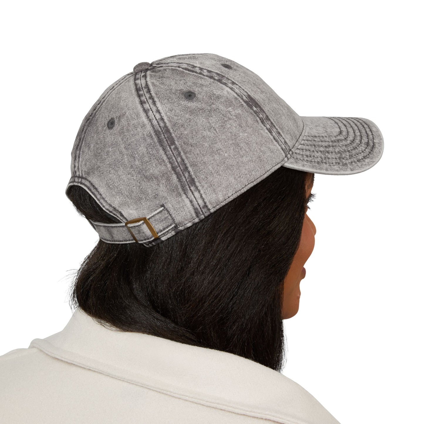Vintage Embroidered Cap - Classic Style Gray Hat