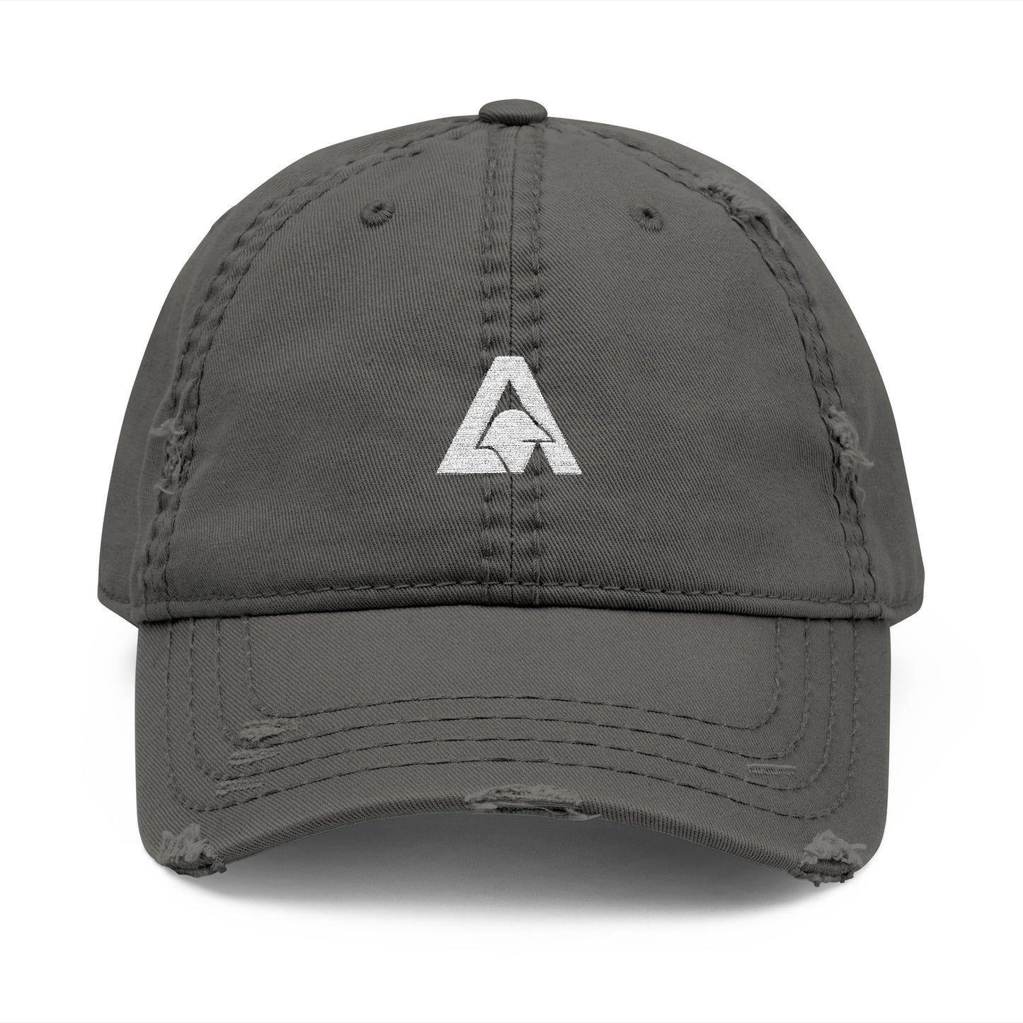 Distressed Dad Hat with Embroidery - Casual Vintage Cap